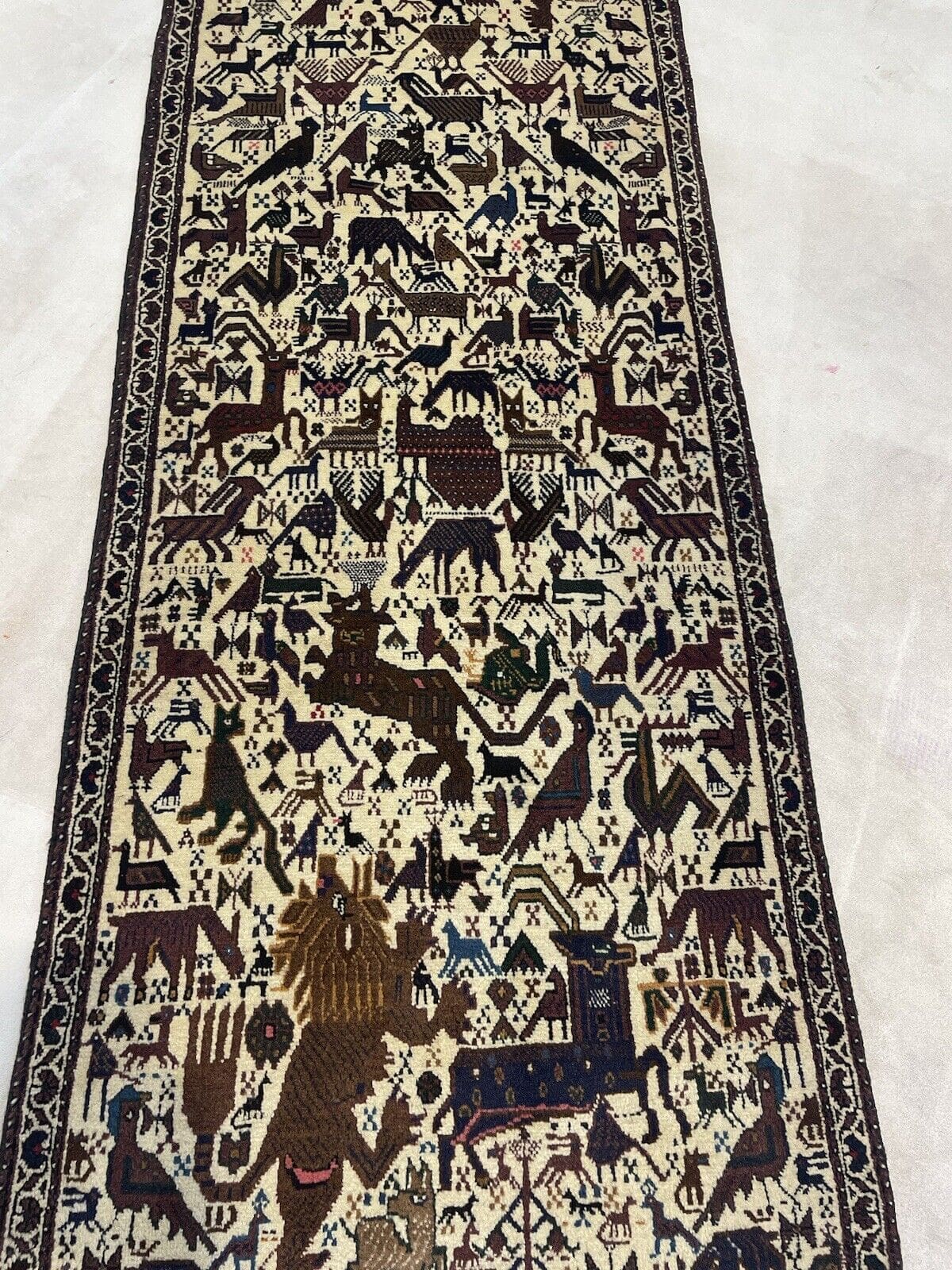 Perserteppich Abadeh 210x77 cm Wolle handgeknüpft