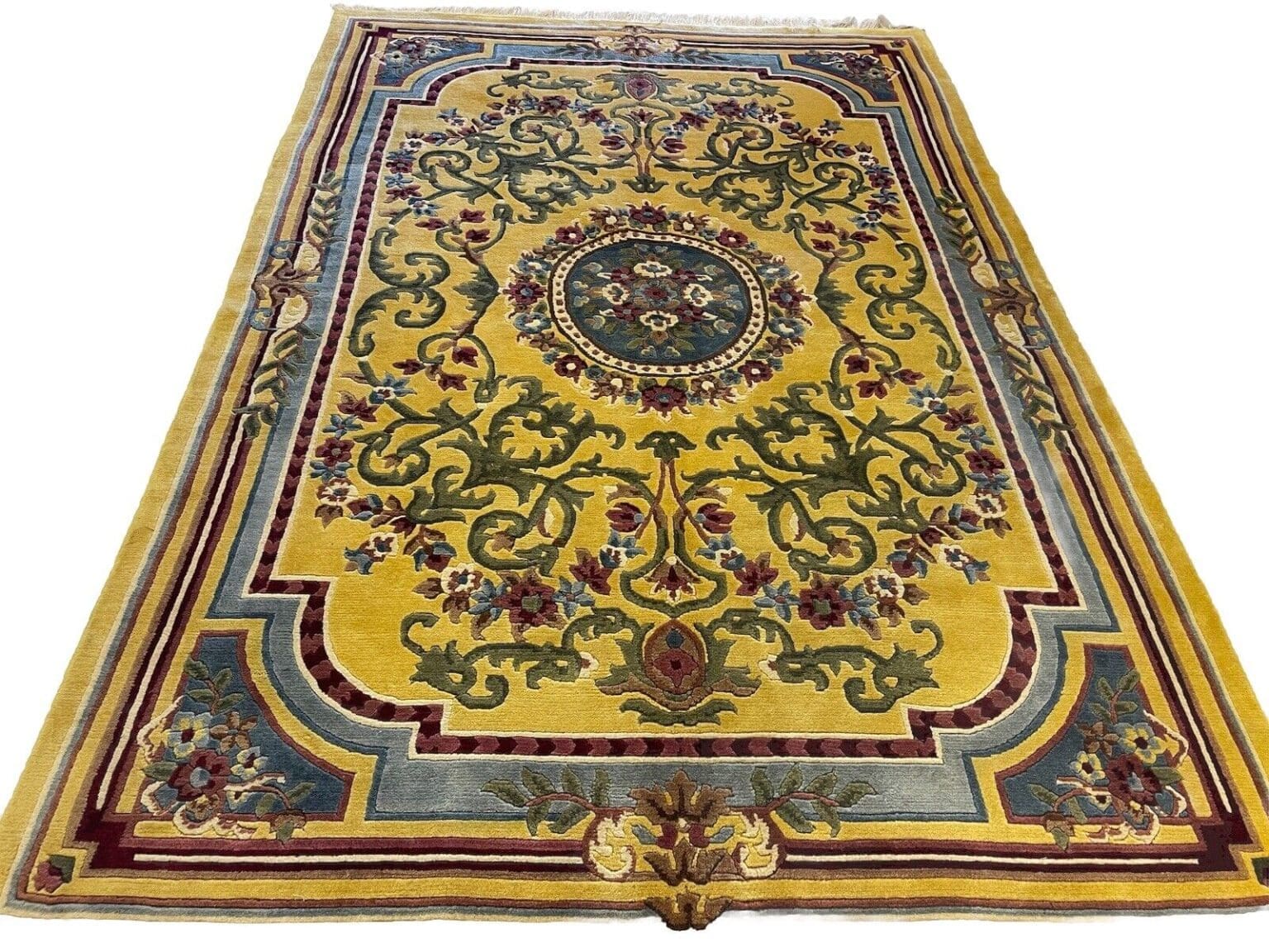 nepal-1a-qualitat-antik-teppich-270x185-cm-seltene-musterung-1-2 Orientteppich Nepal 270 x 185 cm Wolle handgeknüpft