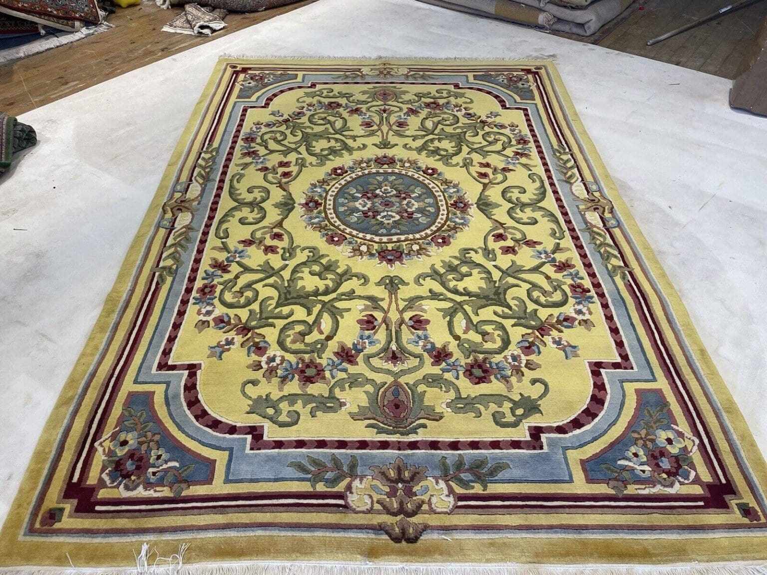 nepal-1a-qualitat-antik-teppich-270x185-cm-seltene-musterung-1-5 Orientteppich Nepal 270 x 185 cm Wolle handgeknüpft