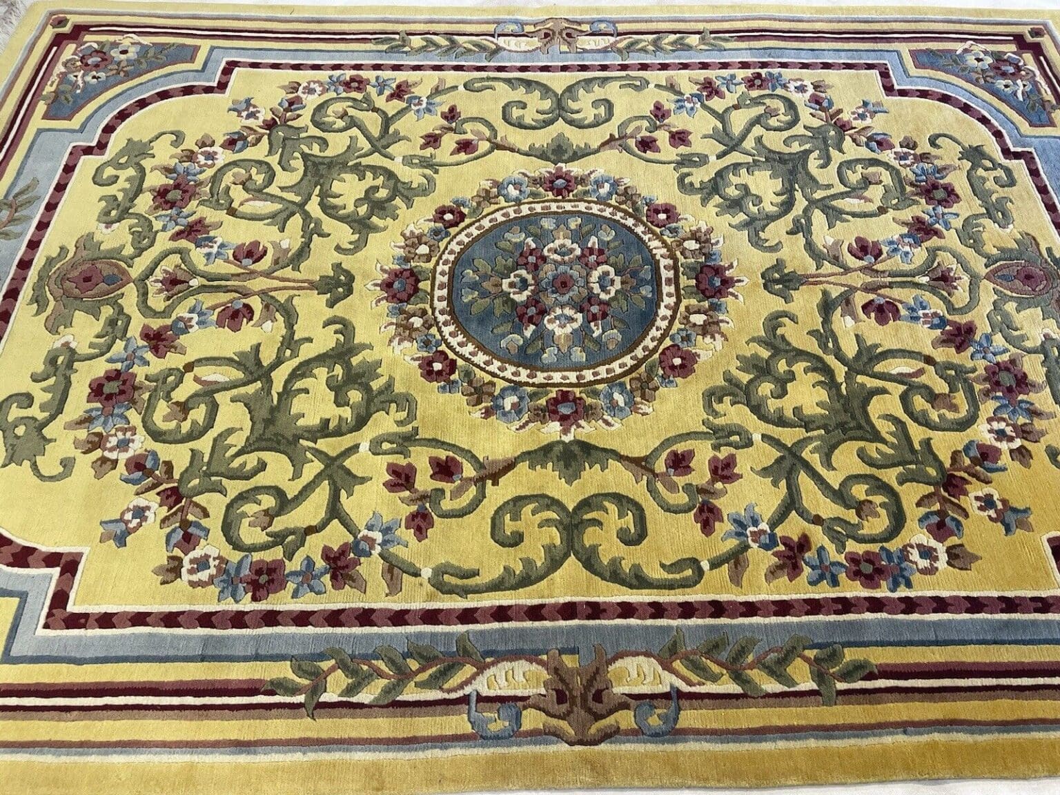 nepal-1a-qualitat-antik-teppich-270x185-cm-seltene-musterung-1-8 Orientteppich Nepal 270 x 185 cm Wolle handgeknüpft