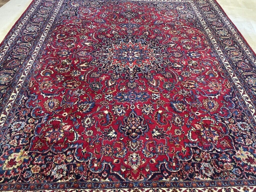 Perserteppich Mashad 387 x 300 cm Korkwolle handgeknüpft