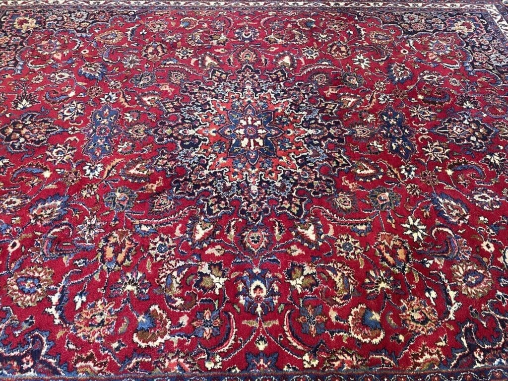 Perserteppich Mashad 387 x 300 cm Korkwolle handgeknüpft