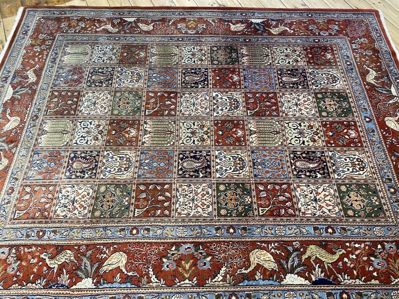 Perserteppich Moud 230x180 cm Seide Wolle handgeknüpft