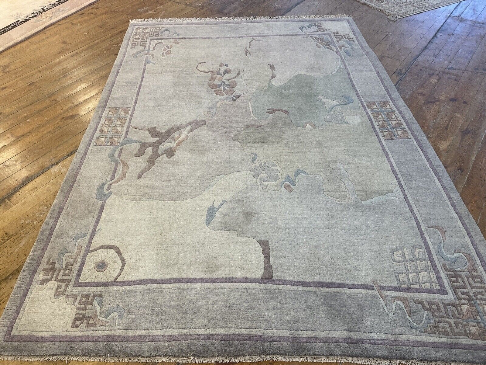 antiker-perserteppich-290x195-cm-1a-qualitat-seltene-muster-1-1 Orientteppich Nepal 290x195 cm Schurwolle handgeknüpft