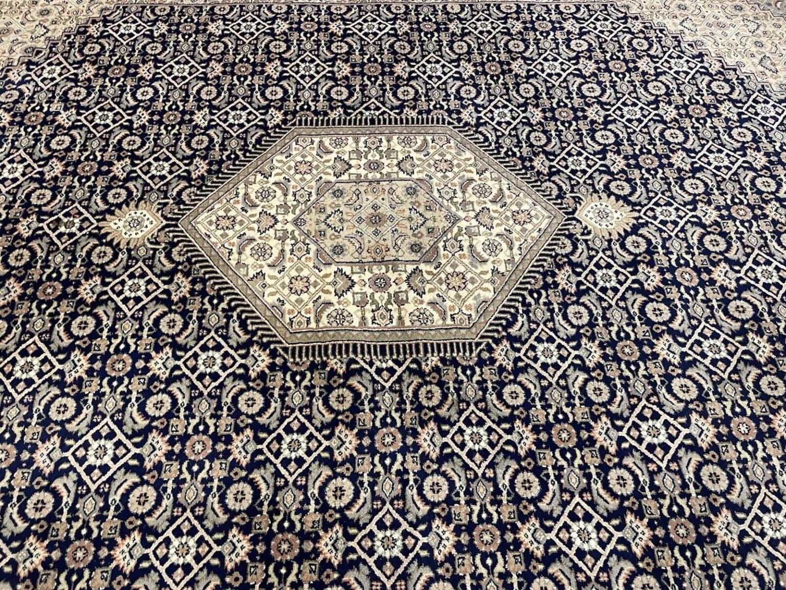 bijar-perserteppich-350x250-cm-100-reine-schurwolle-klassisches-6 Orientteppich Indien 350x250 cm Wolle handgeknüpft