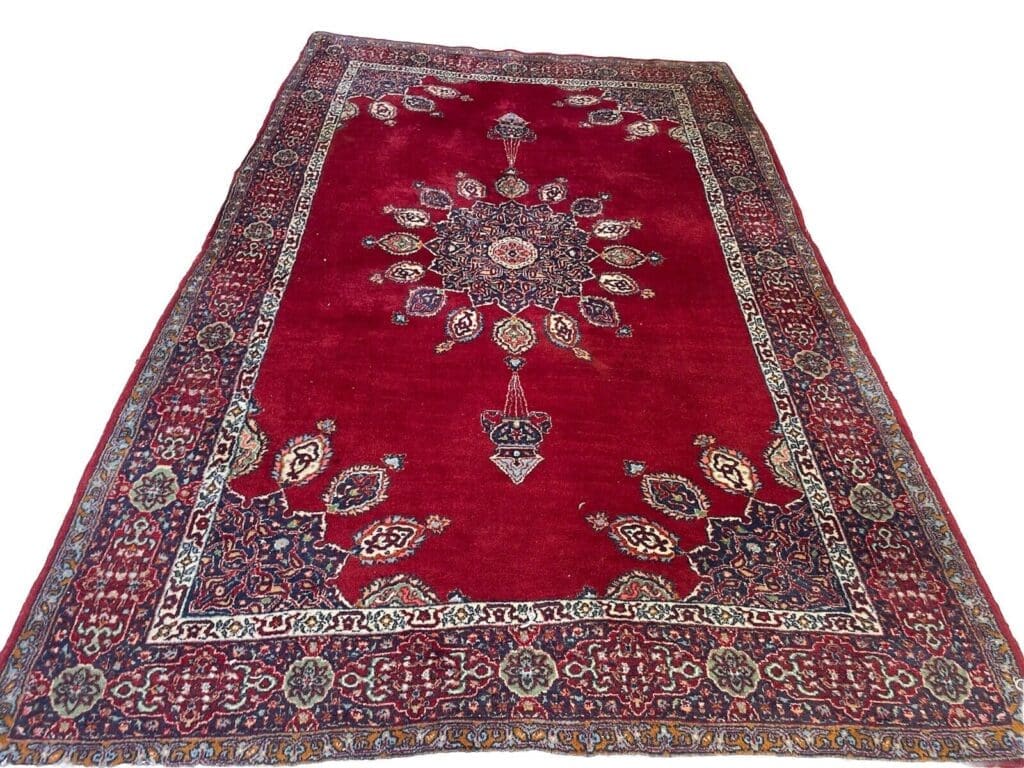 Orientteppich Kashmir 220x140 cm Baumwolle handgeknüpft