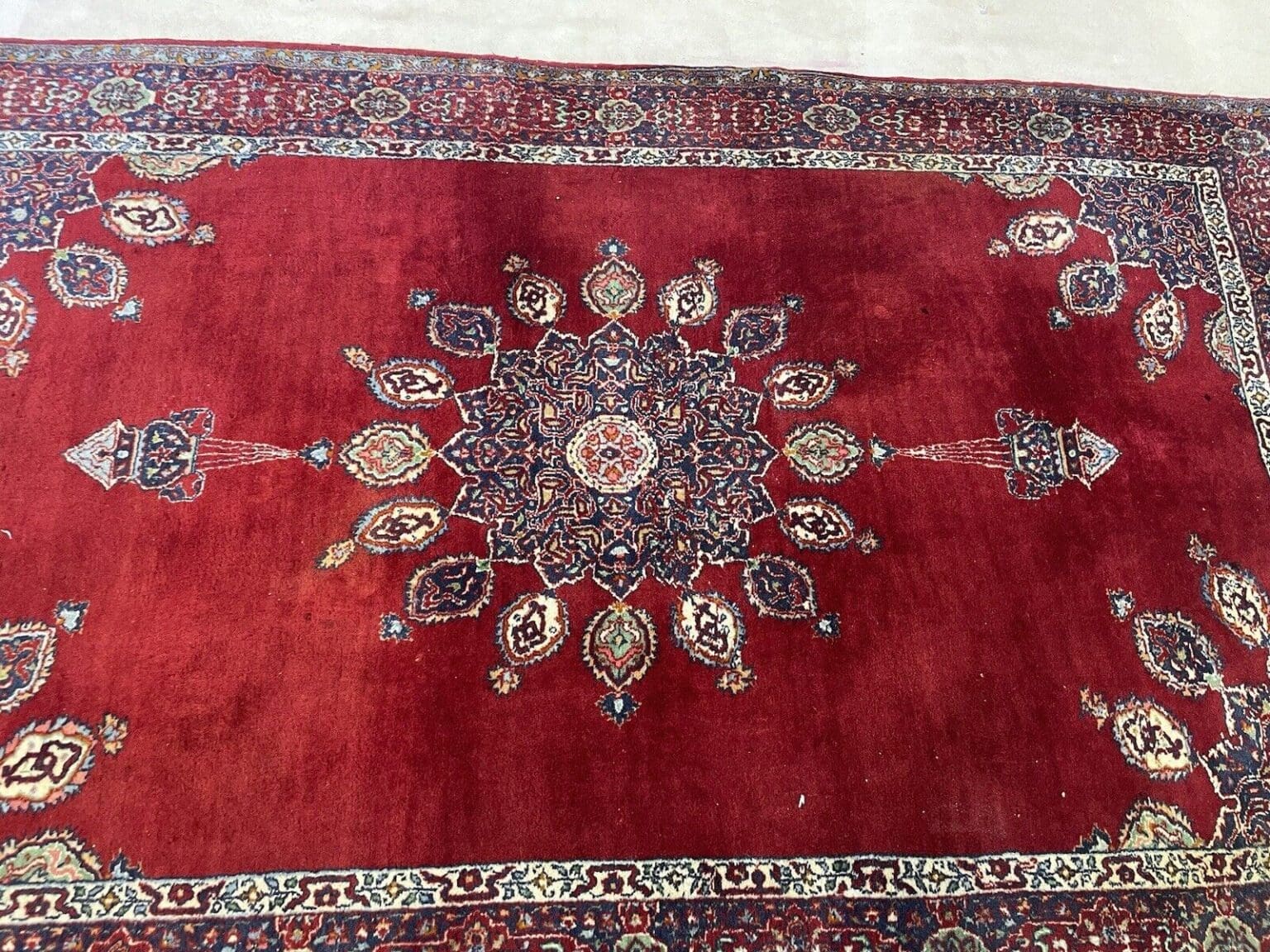 Orientteppich Kashmir 220x140 cm Baumwolle handgeknüpft