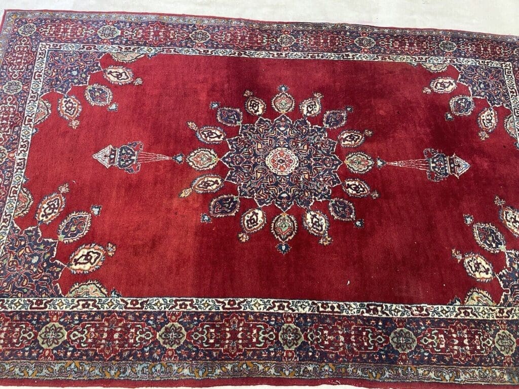 Orientteppich Kashmir 220x140 cm Baumwolle handgeknüpft