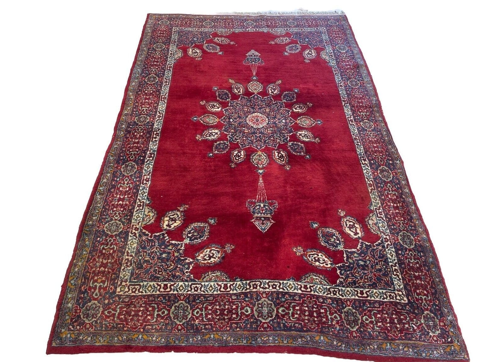 Orientteppich Kashmir 220x140 cm Baumwolle handgeknüpft