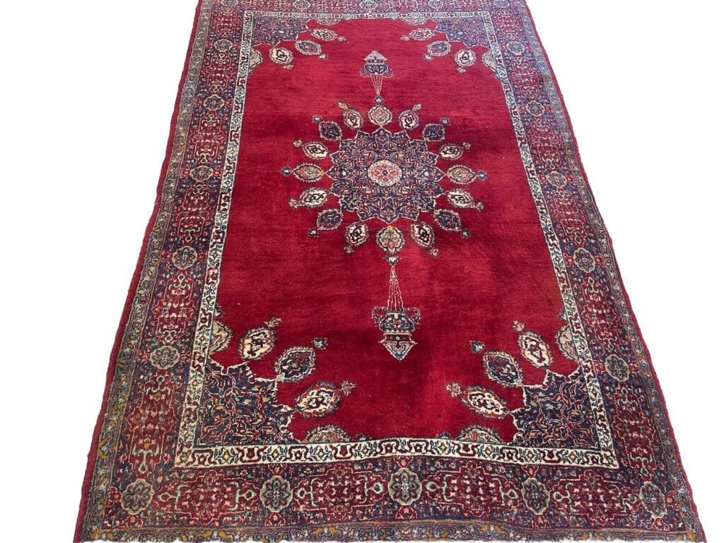 Orientteppich Kashmir 220x140 cm Baumwolle handgeknüpft