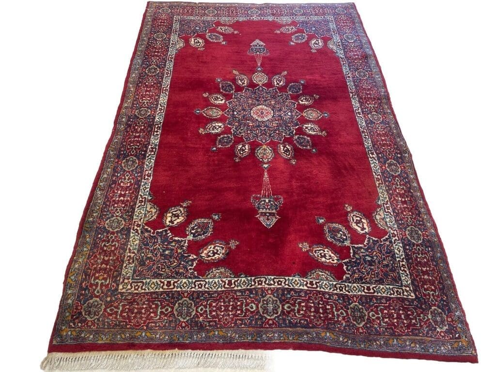 Orientteppich Kashmir 220x140 cm Baumwolle handgeknüpft