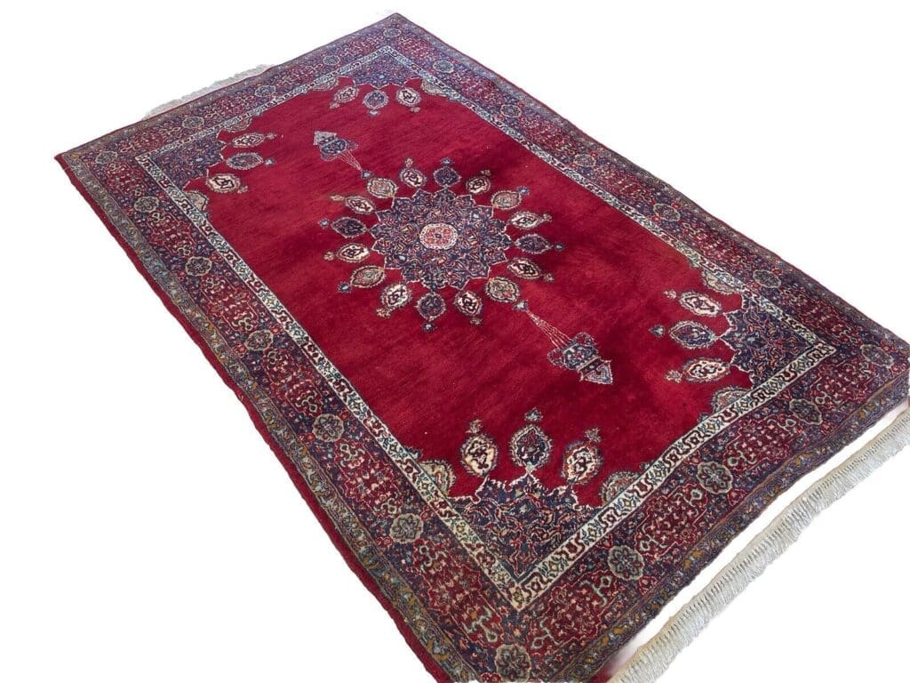 Orientteppich Kashmir 220x140 cm Baumwolle handgeknüpft