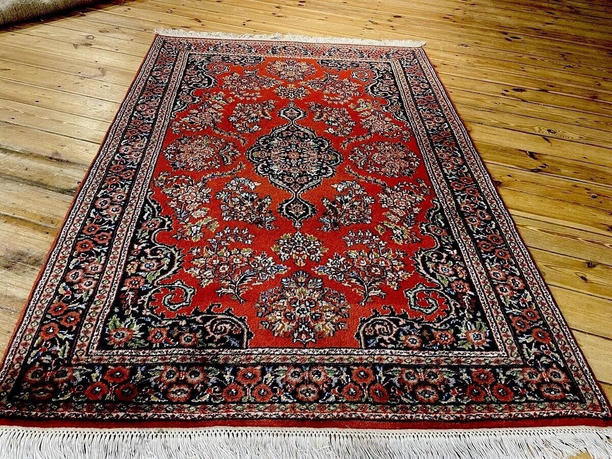 Orientteppich Kaschmir 190x130 cm Baumwolle handgeknüpft