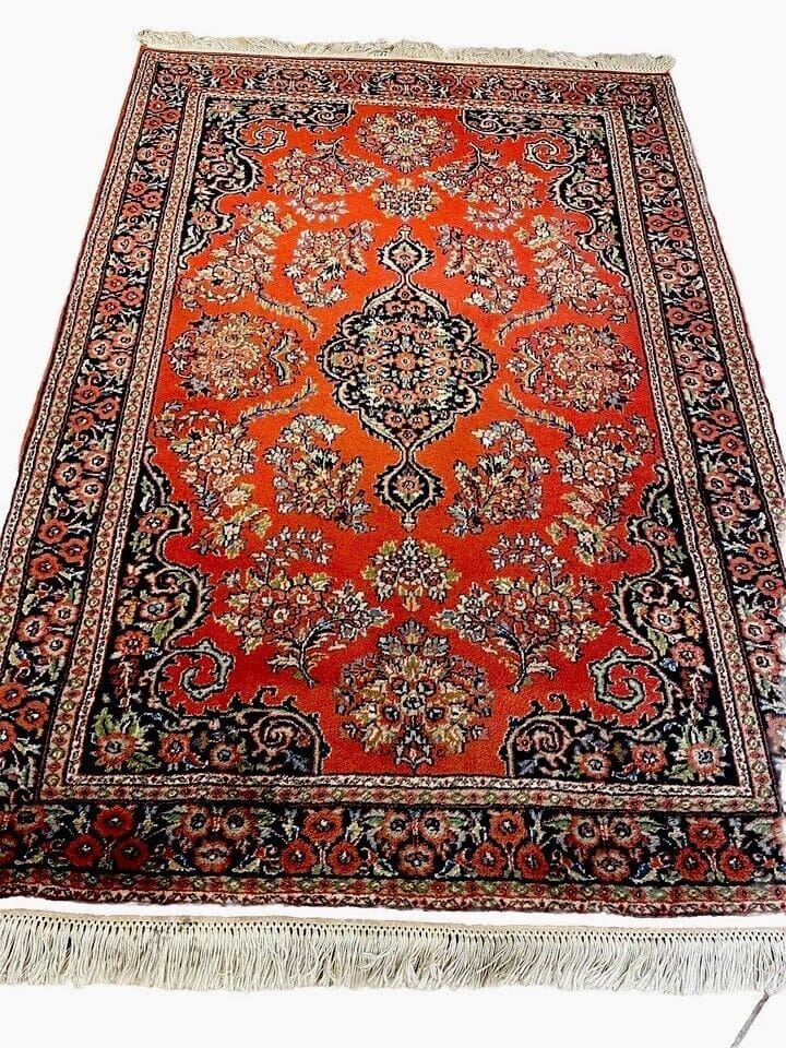 Orientteppich Kaschmir 190x130 cm Baumwolle handgeknüpft