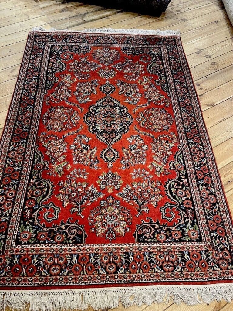 Orientteppich Kaschmir 190x130 cm Baumwolle handgeknüpft