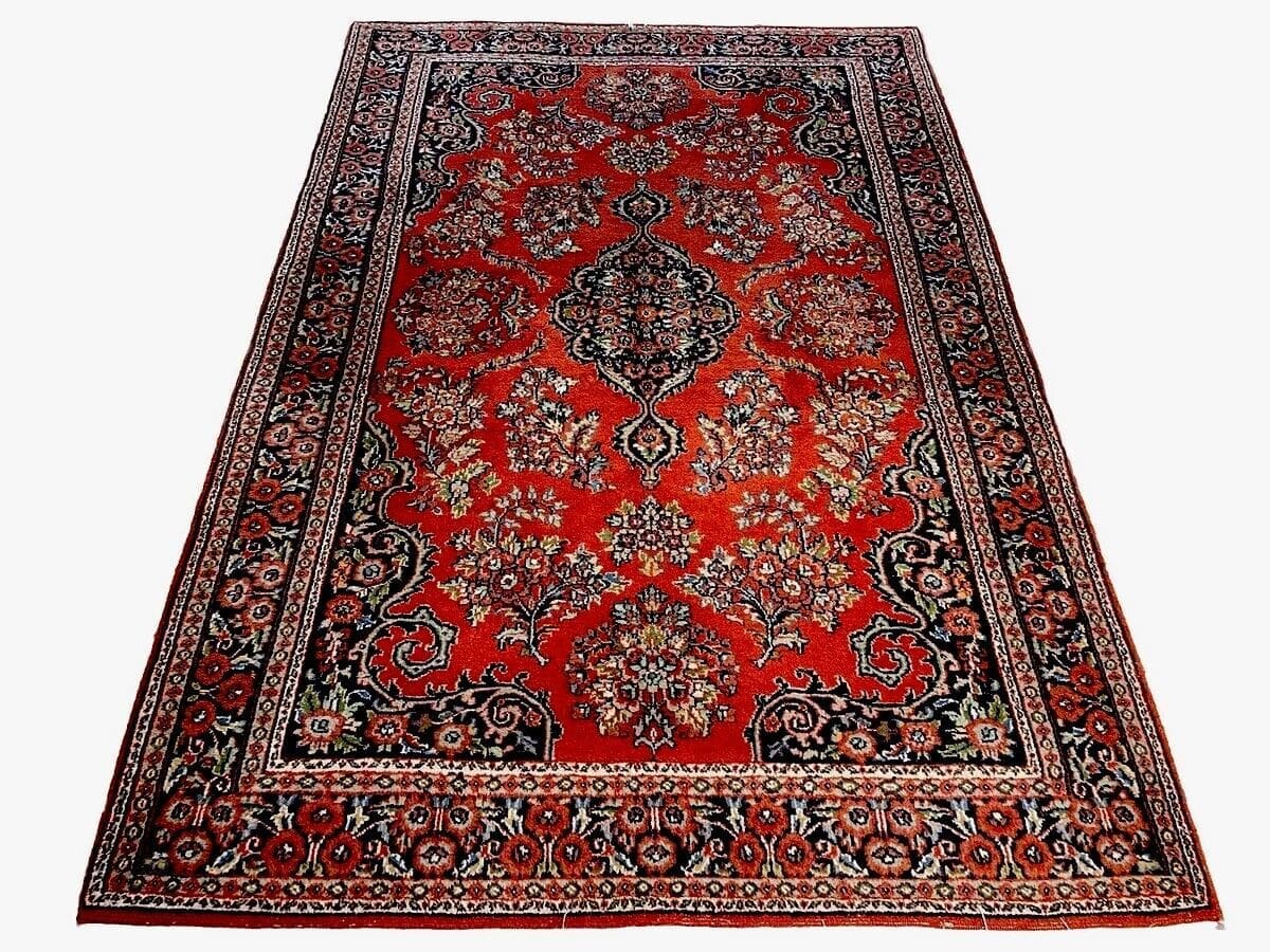 Orientteppich Kaschmir 190x130 cm Baumwolle handgeknüpft