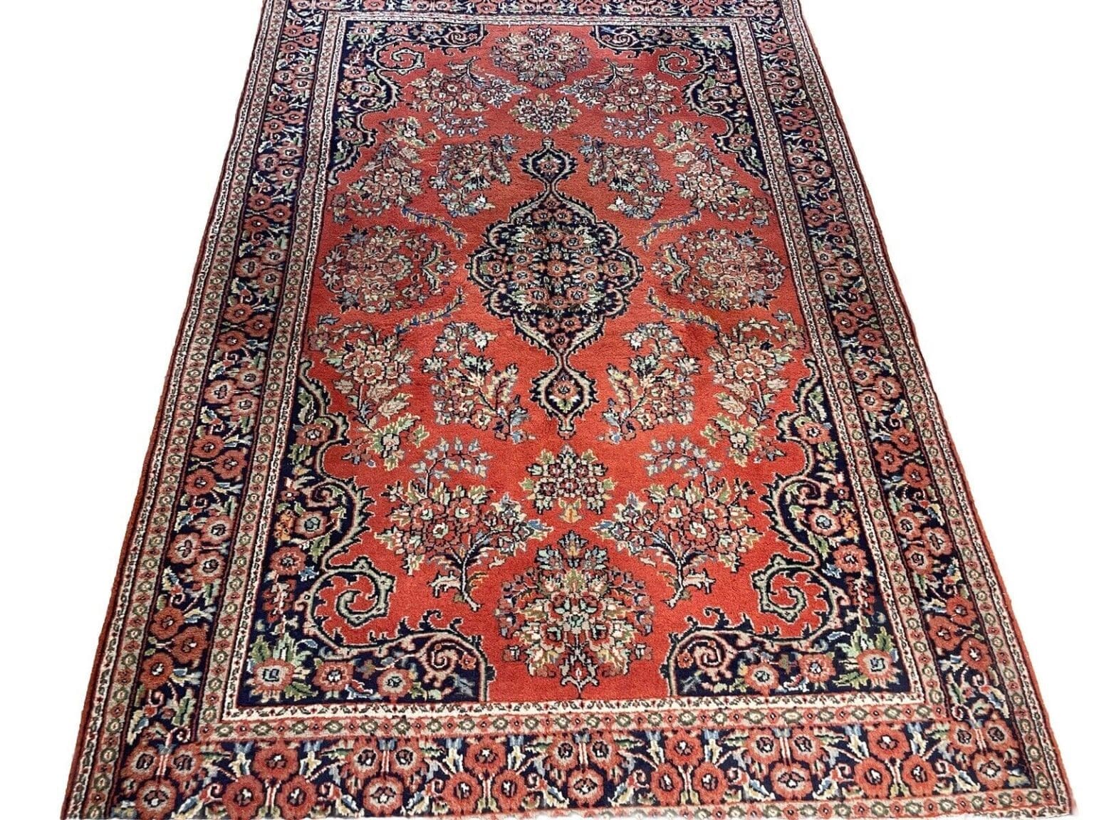 Orientteppich Kaschmir 190x130 cm Baumwolle handgeknüpft