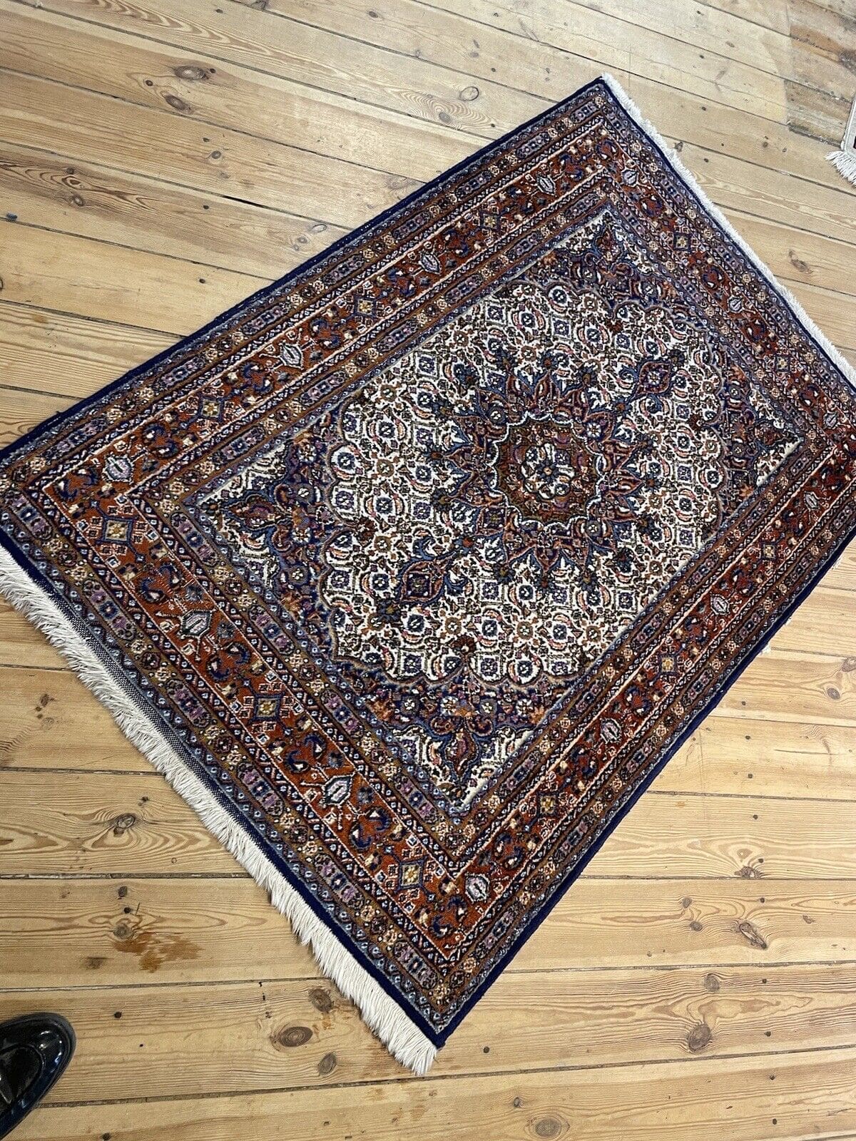 Perserteppich Moud 145 x 100 cm Schurwolle handgeknüpft