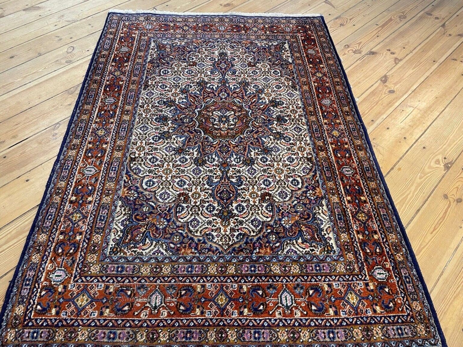 Perserteppich Moud 145 x 100 cm Schurwolle handgeknüpft