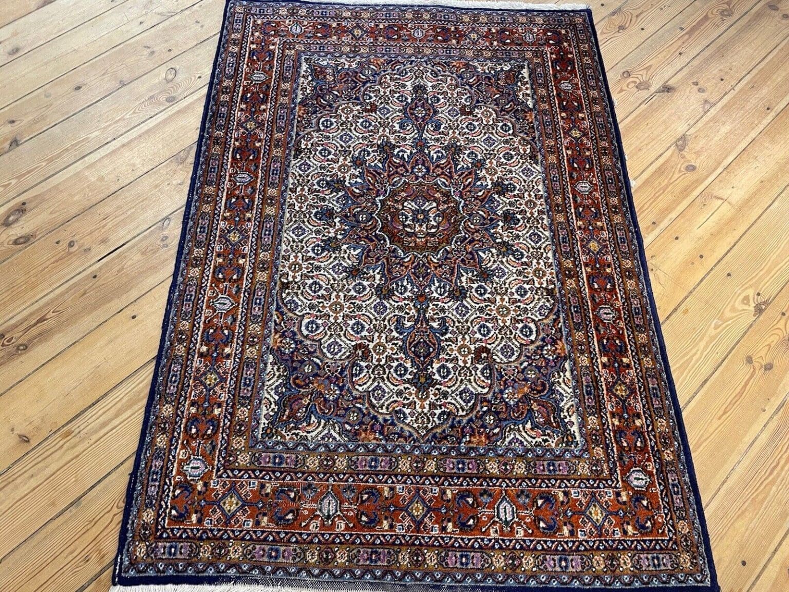 Perserteppich Moud 145 x 100 cm Schurwolle handgeknüpft