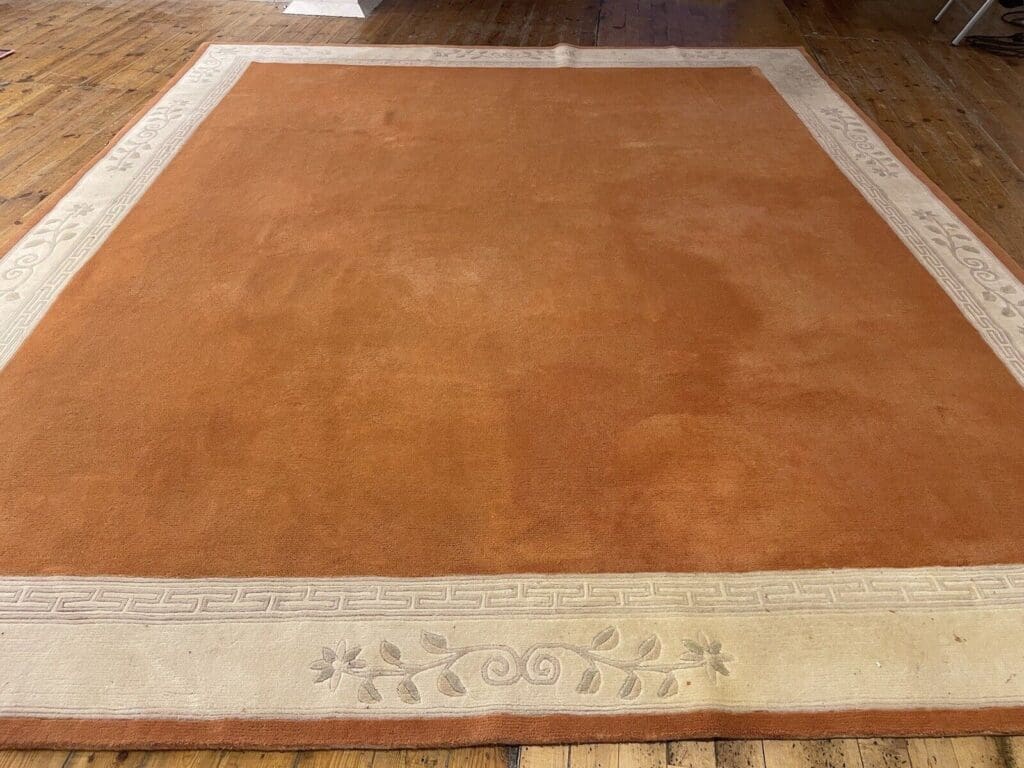 rosa-perserteppich-400x350-cm-100-schurwolle-florhohe-27-mm-1-7 Orientteppich Nepal 400x350 cm Schurwolle handgeknüpft