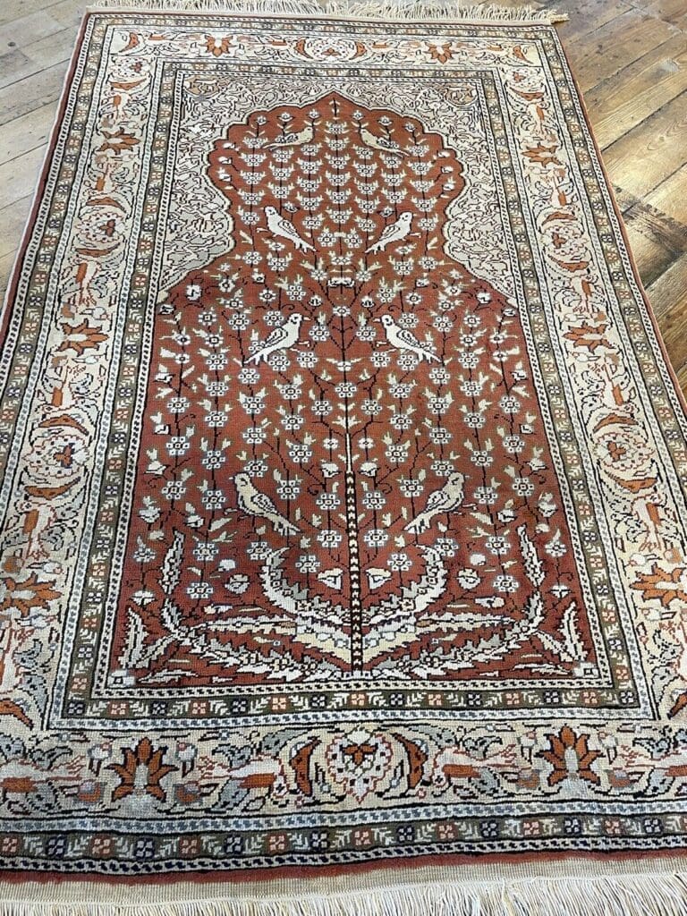 Perserteppich 147x87 cm Seide handgeknüpft