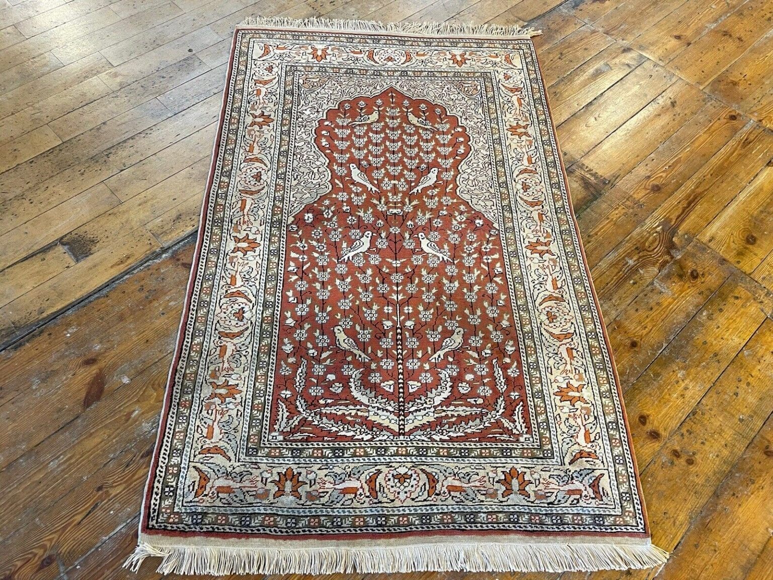 Perserteppich 147x87 cm Seide handgeknüpft