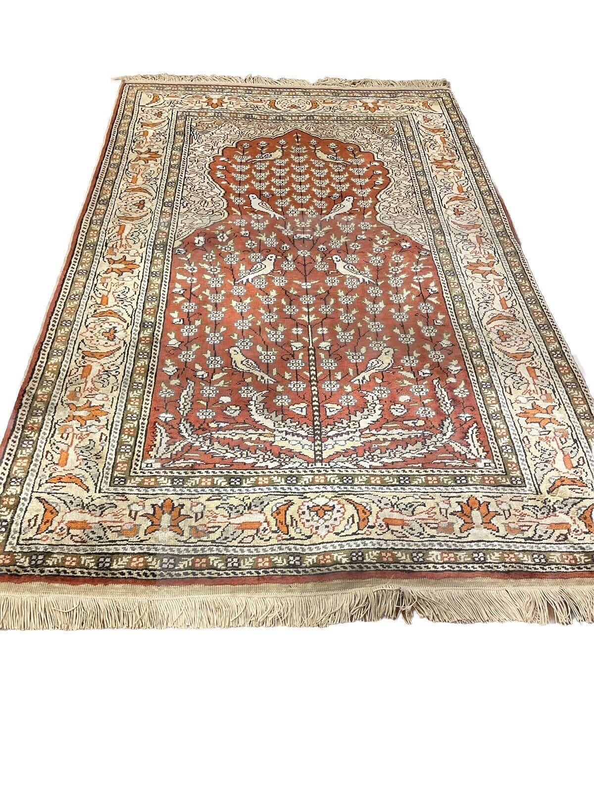 Perserteppich 147x87 cm Seide handgeknüpft