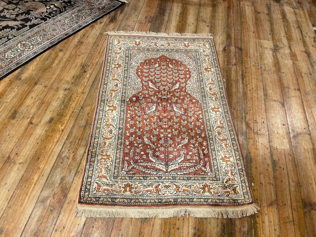 Perserteppich 147x87 cm Seide handgeknüpft