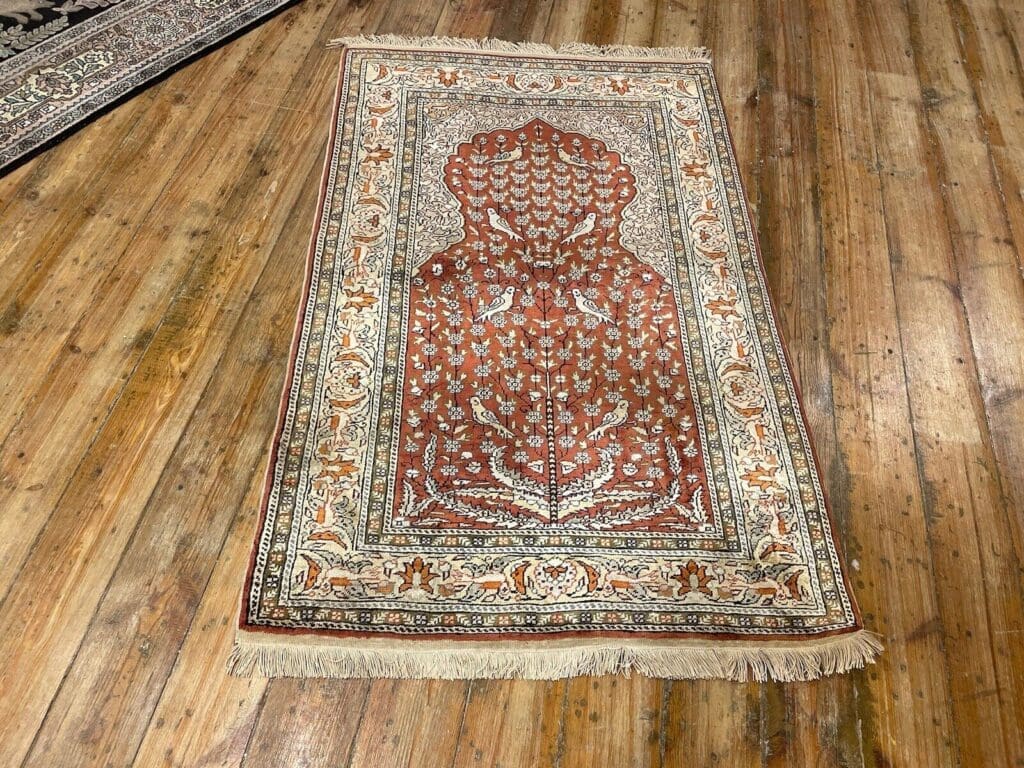 Perserteppich 147x87 cm Seide handgeknüpft