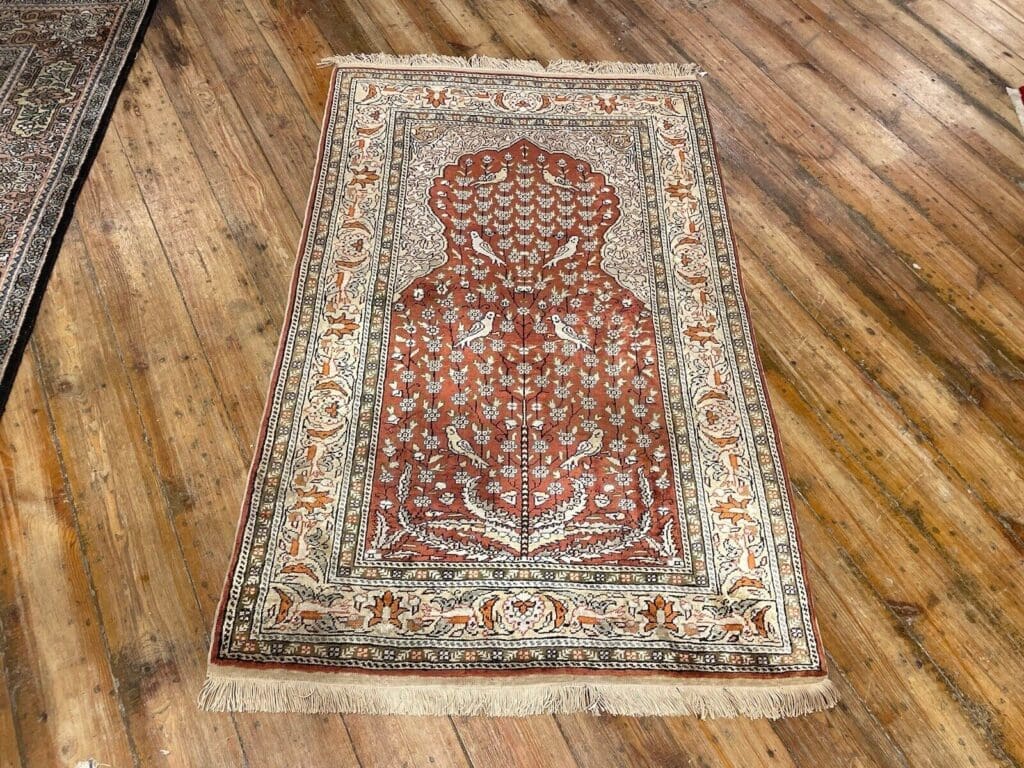 Perserteppich 147x87 cm Seide handgeknüpft