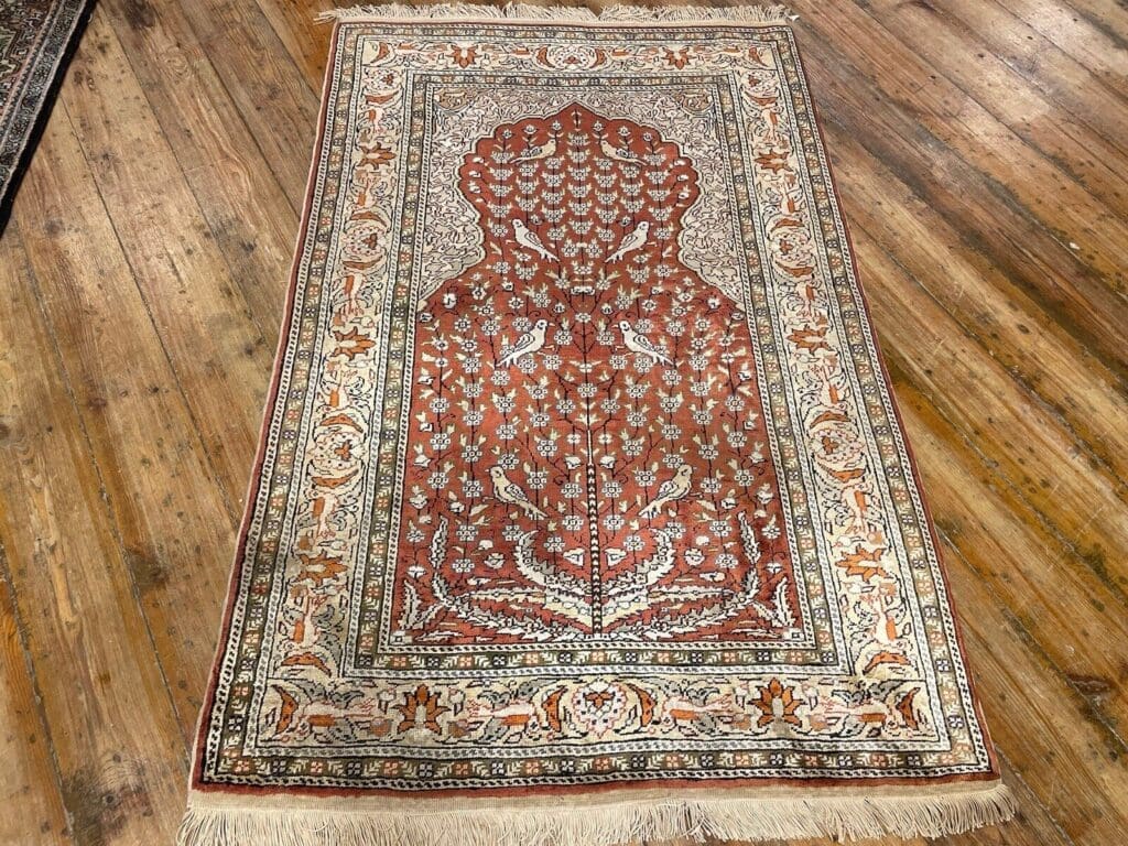Perserteppich 147x87 cm Seide handgeknüpft