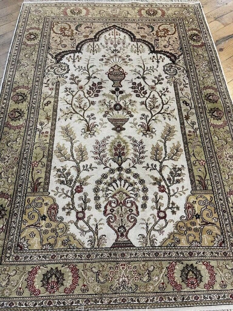 Orientteppich Kashmir 180 x 120 cm Seide handgeknüpft