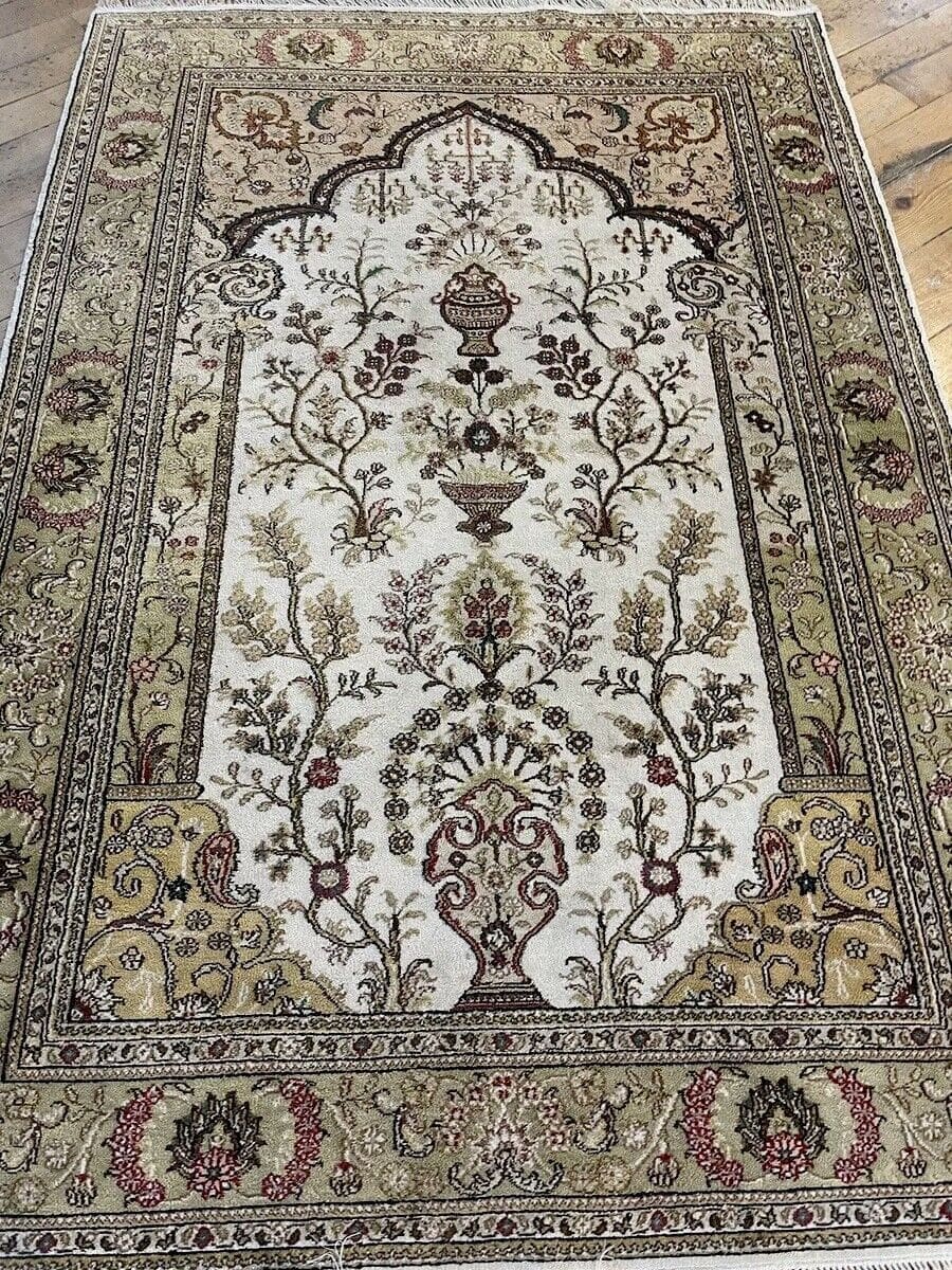 Orientteppich Kashmir 180 x 120 cm Seide handgeknüpft