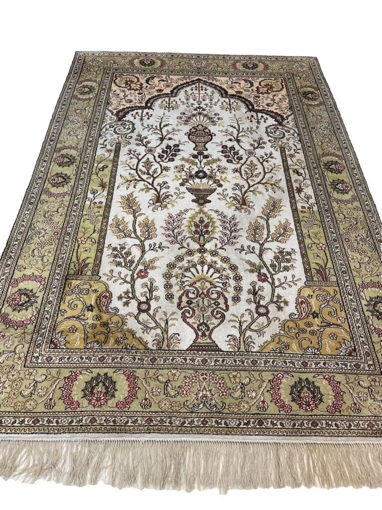 Orientteppich Kashmir 180 x 120 cm Seide handgeknüpft