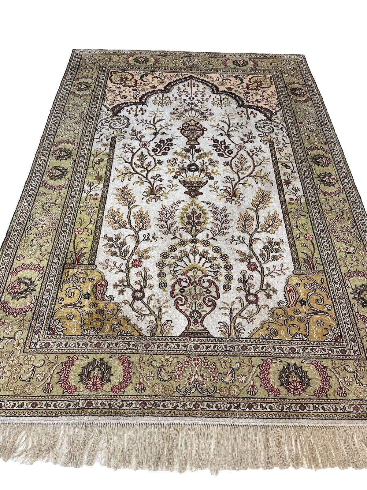 Orientteppich Kashmir 180 x 120 cm Seide handgeknüpft