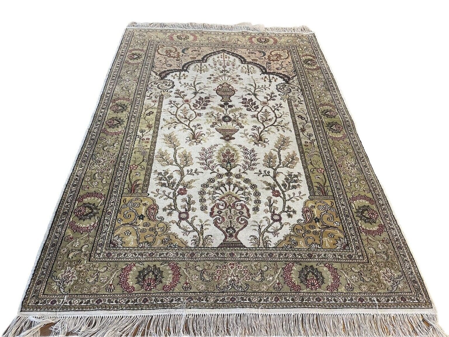 Orientteppich Kashmir 180 x 120 cm Seide handgeknüpft