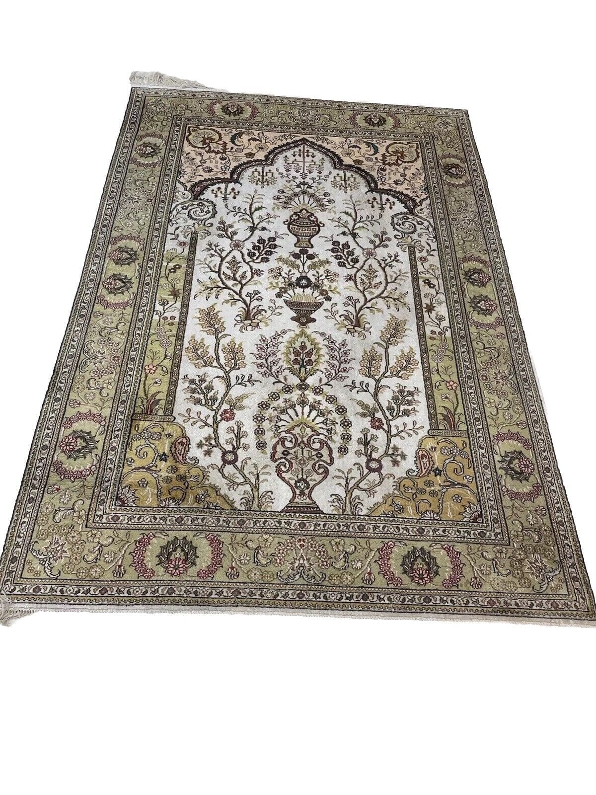 Orientteppich Kashmir 180 x 120 cm Seide handgeknüpft