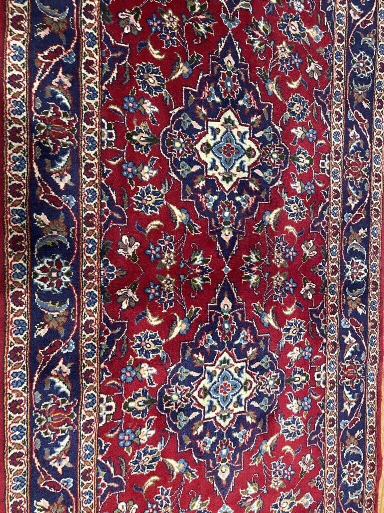 Perserteppich Kashan 200 x 90 cm Wolle handgeknüpft
