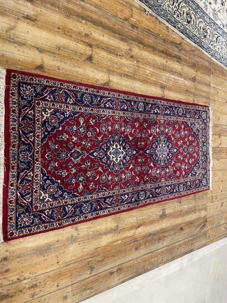 Perserteppich Kashan 200 x 90 cm Wolle handgeknüpft