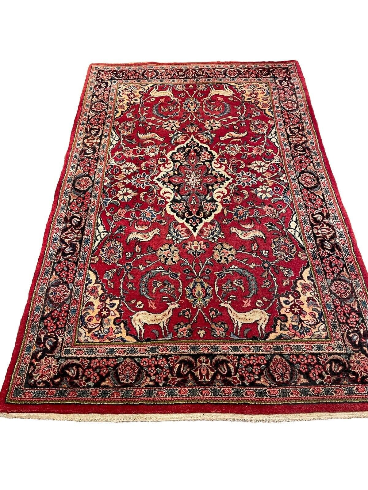 antiker-perserteppich-jowsan-200x125-cm-100-wolle-orientalisches-2 Perserteppich Jowsan 200x125 cm Wolle handgeknüpft