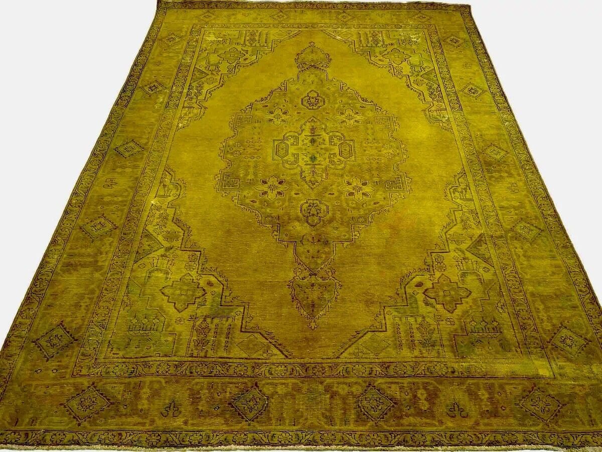 vintage-orientteppich-330x224-cm-handgeknupft-top-qualitat-modernes-1 Perserteppich 330x224 cm Wolle handgeknüpft