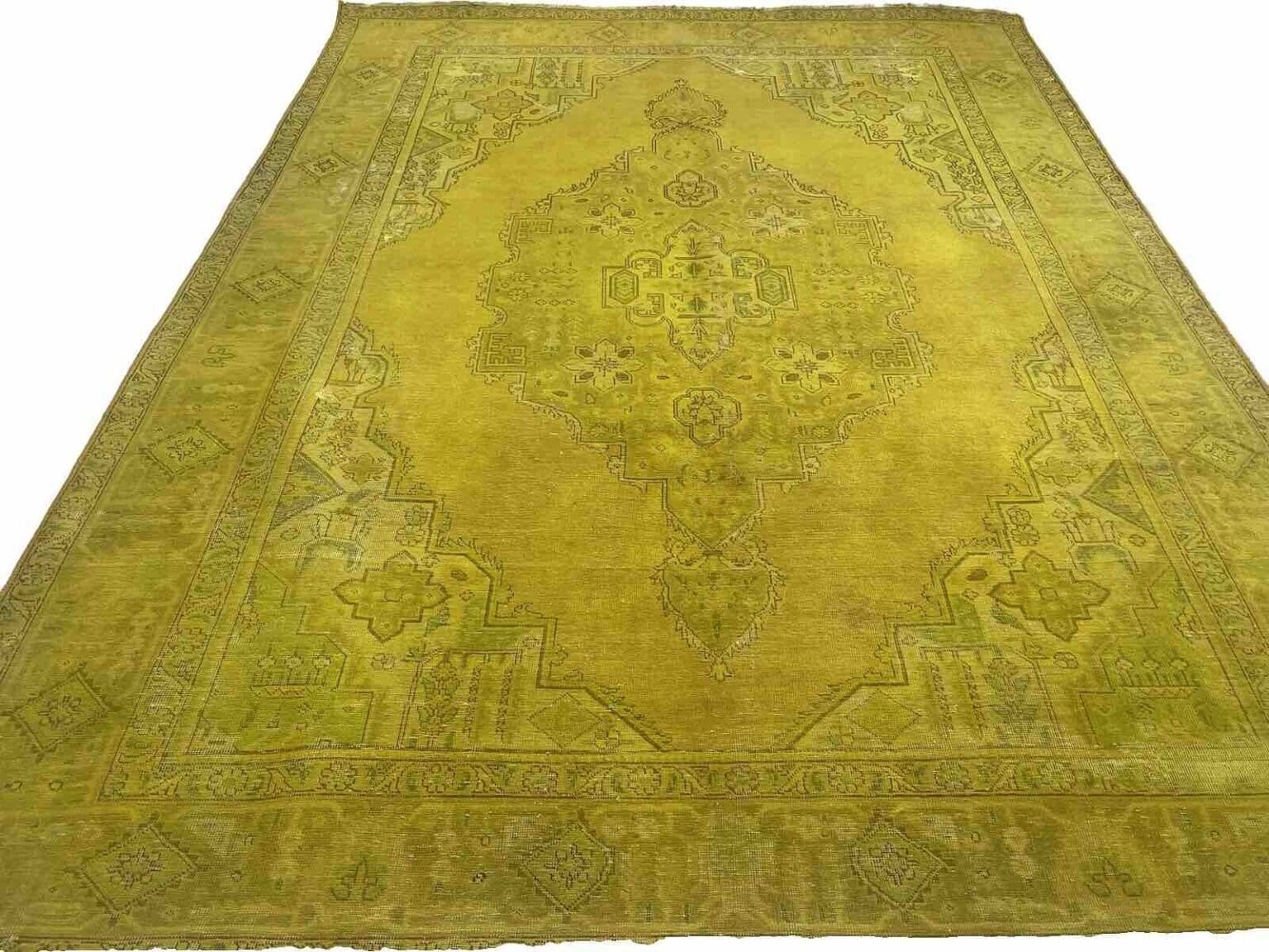 vintage-orientteppich-330x224-cm-handgeknupft-top-qualitat-modernes-4 Perserteppich 330x224 cm Wolle handgeknüpft