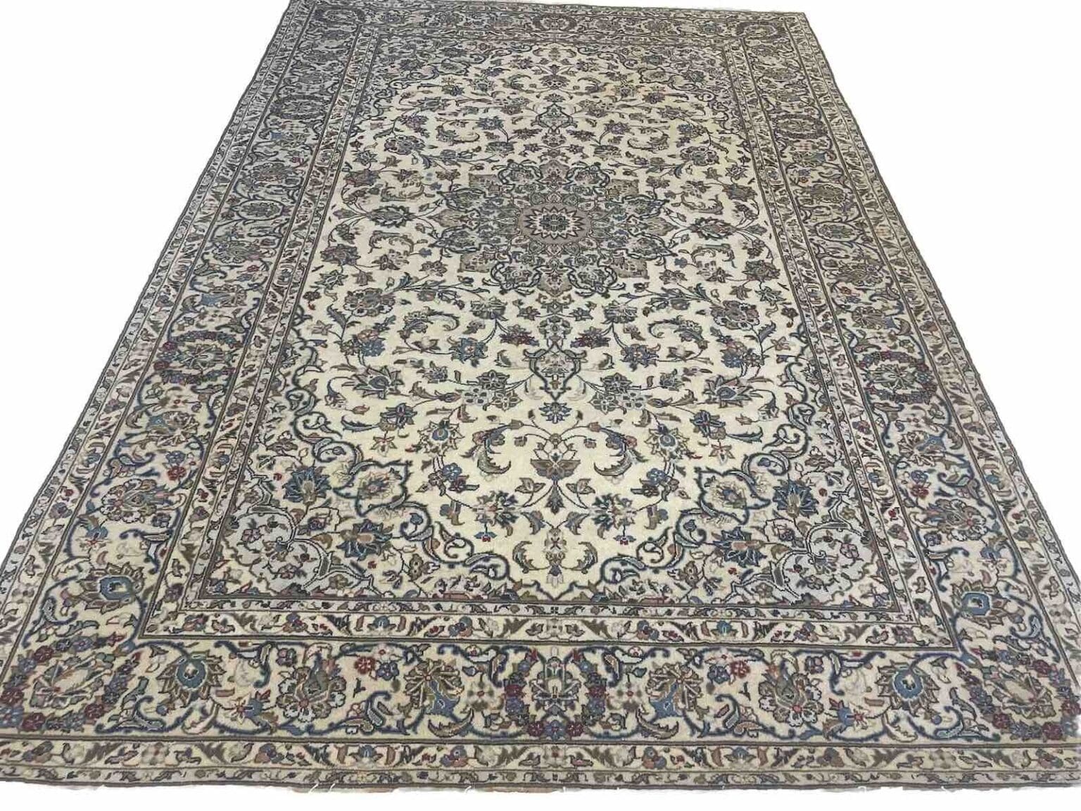 Perserteppich Keshan 300 x 200 cm Korkwolle handgeknüpft