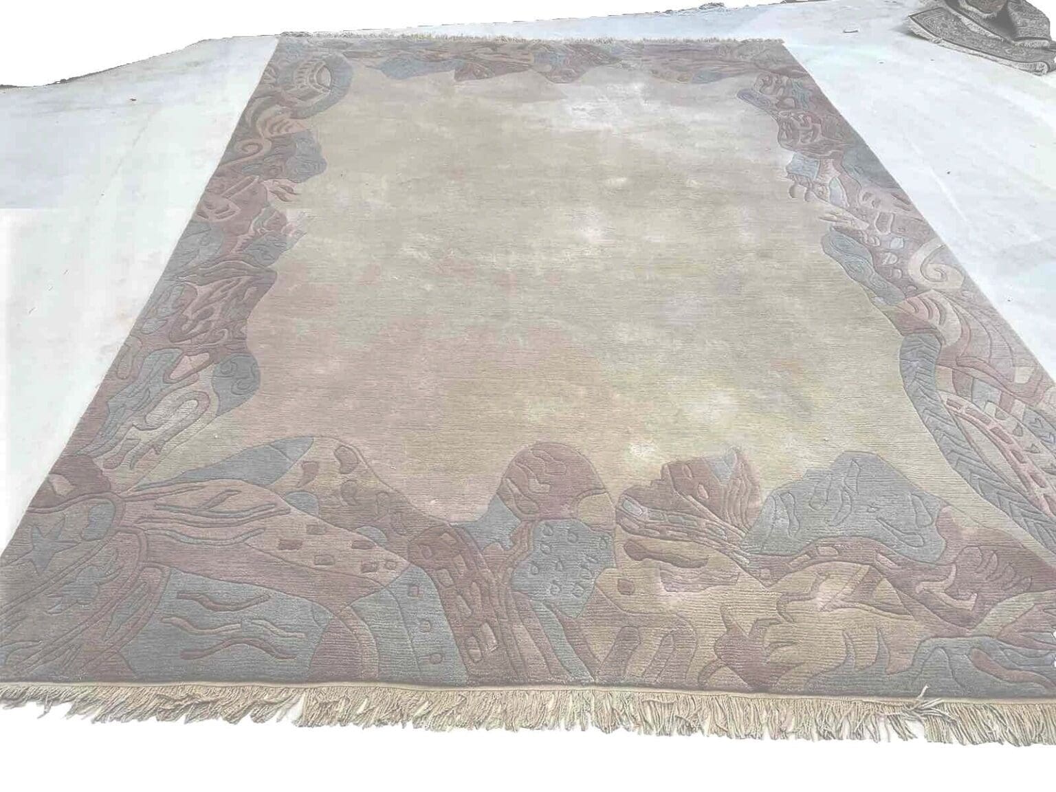 perserteppich-350x250-cm-1a-qualitat-beige-neu-aus-hochwertiger-2 Orientteppich Nepal 350 x 250 cm Wolle handgeknüpft