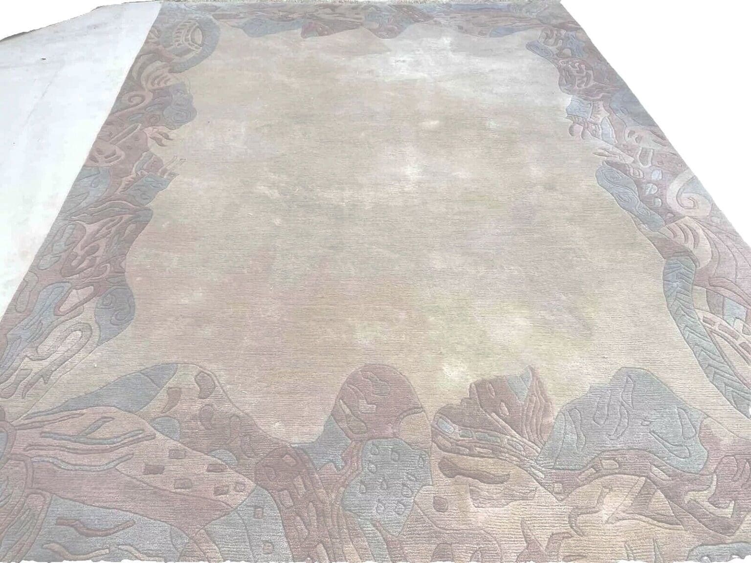 perserteppich-350x250-cm-1a-qualitat-beige-neu-aus-hochwertiger-3 Orientteppich Nepal 350 x 250 cm Wolle handgeknüpft