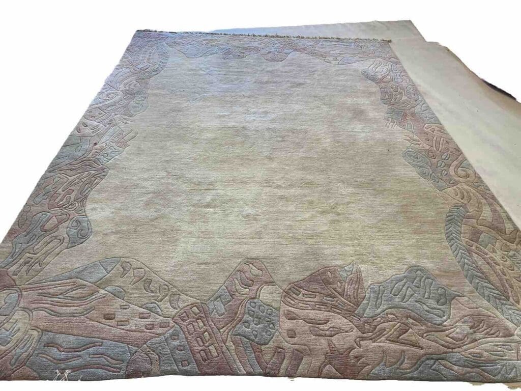 perserteppich-350x250-cm-1a-qualitat-beige-neu-aus-hochwertiger-6 Orientteppich Nepal 350 x 250 cm Wolle handgeknüpft