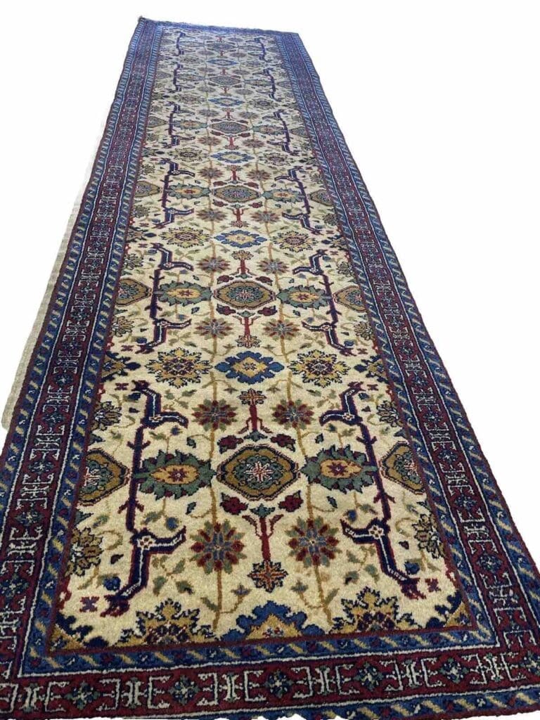Orientteppich Sarough 343 x 95 cm Baumwolle handgeknüpft