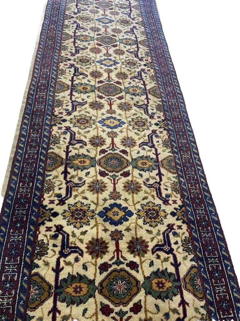 Orientteppich Sarough 343 x 95 cm Baumwolle handgeknüpft