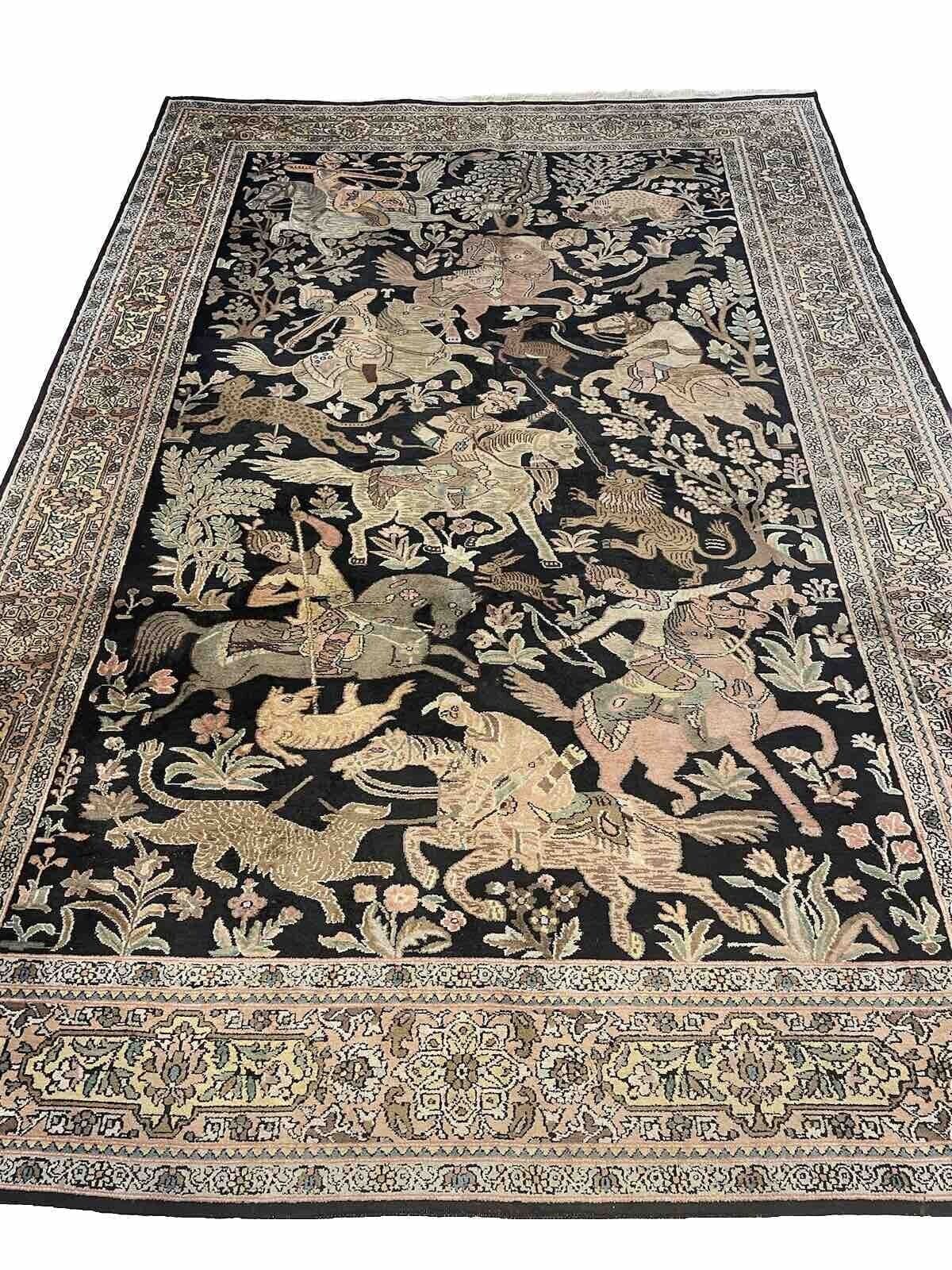 Orientteppich Kaschmir 270x185 cm Seide handgeknüpft